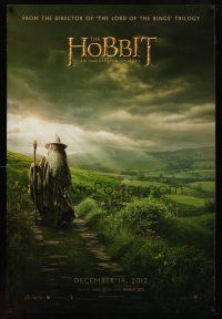 9k266 HOBBIT: AN UNEXPECTED JOURNEY teaser DS 1sh '12 cool image of Ian McKellen as Gandalf!