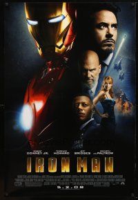 9k317 IRON MAN advance 1sh '08 Robert Downey Jr. is Iron Man, Gwyneth Paltrow!