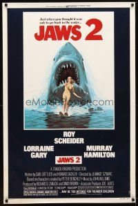 9k334 JAWS 2 1sh '78 just when you thought it was safe to go back in the water!