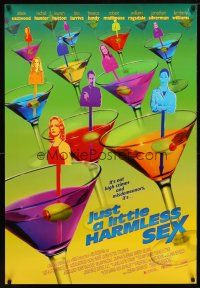 9k352 JUST A LITTLE HARMLESS SEX 1sh '99 Alison Eastwood, cool martini design!