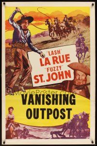 9k364 LASH LA RUE stock 1sh 1950s outlaws with only one thought, to silence Lash La Rue, Fuzzy
