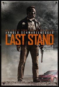 9k370 LAST STAND teaser DS 1sh '13 full-length Arnold Schwarzenegger w/gun & Camaro!