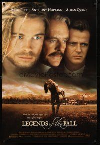 9k381 LEGENDS OF THE FALL DS 1sh '94 Brad Pitt, Anthony Hopkins, Aidan Quinn!