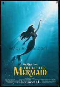 9k400 LITTLE MERMAID advance DS 1sh R97 Ariel swimming to the surface, Disney underwater cartoon!