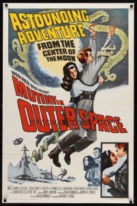 9k514 MUTINY IN OUTER SPACE 1sh '64 wacky sci-fi, astounding adventure from the moon's center!