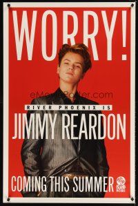 9k544 NIGHT IN THE LIFE OF JIMMY REARDON teaser 1sh '88 River Phoenix, worry!