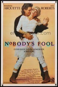 9k554 NOBODY'S FOOL 1sh '86 Rosanna Arquette dancing with Eric Roberts!