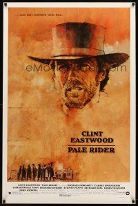 9k586 PALE RIDER 1sh '85 great C. Michael Dudash art of Clint Eastwood!