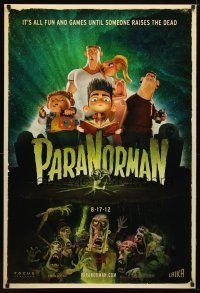 9k587 PARANORMAN advance DS 1sh '12 it's all fun and games until someone raises the dead!