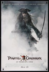 9k617 PIRATES OF THE CARIBBEAN: AT WORLD'S END advance DS 1sh '07 Johnny Depp as Captain Jack!