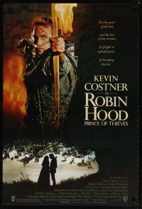 9k673 ROBIN HOOD PRINCE OF THIEVES DS 1sh '91 cool image of Kevin Costner, for the good of all men!