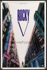 9k679 ROCKY V advance DS 1sh '90 Sylvester Stallone, John G. Avildsen boxing sequel, cool image!