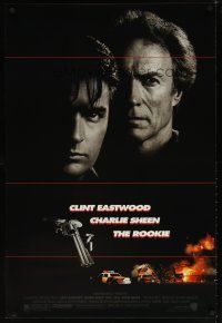 9k682 ROOKIE 1sh '90 Clint Eastwood directs & stars, Charlie Sheen, Raul Julia