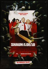 9k706 SHAUN OF THE DEAD advance DS 1sh '04 Edgar Wright, zombies & Simon Pegg!