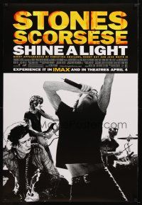 9k707 SHINE A LIGHT advance DS 1sh '08 Martin Scorcese's Rolling Stones documentary, concert image!