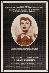 9k734 STAR IS BORN 1sh R83 great close up art of Judy Garland, James Mason, classic!