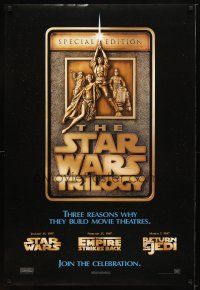 9k746 STAR WARS TRILOGY DS 1sh '97 George Lucas, Empire Strikes Back, Return of the Jedi