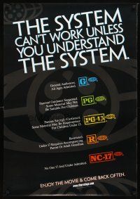 9k764 SYSTEM CAN'T WORK UNLESS YOU UNDERSTAND THE SYSTEM 1sh '00 MPAA rating guide!