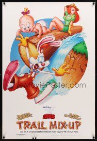 9k795 TRAIL MIX-UP DS 1sh '93 cartoon art Roger Rabbit, Baby Herman, Jessica Rabbit!