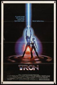 9k800 TRON 1sh '82 Bruce Boxleitner in title role & Cindy Morgan!