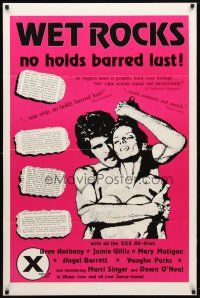 9k825 WET ROCKS 1sh '75 Bree Anthony, Jamie Gillis, no holds barred lust, x-rated!
