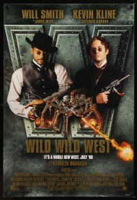 9k836 WILD WILD WEST advance DS 1sh '99 Will Smith, Kevin Kline, it's a whole new west!