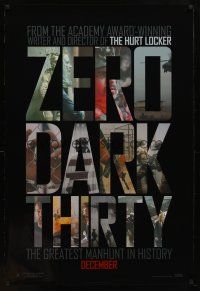 9k849 ZERO DARK THIRTY teaser DS 1sh '12 Jessica Chastain, Taylor Kinney, Scott Adkins