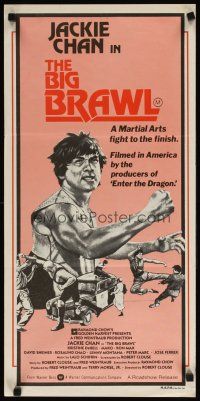 9m711 BIG BRAWL Aust daybill '80 early Jackie Chan, a martial arts fight to the finish!