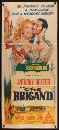 9m732 BRIGAND Aust daybill '52 Anthony Dexter, Jody Lawrance, inspired by Alexandre Dumas!