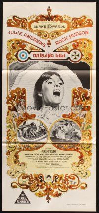 9m760 DARLING LILI Aust daybill '70 Julie Andrews, Rock Hudson, Blake Edwards!