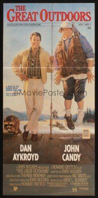 9m852 GREAT OUTDOORS Aust daybill '88 Dan Aykroyd, John Candy, great magazine cover art!