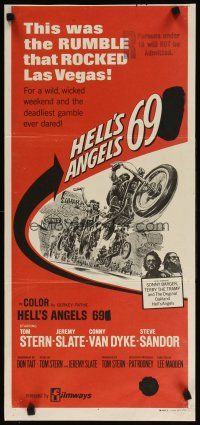9m868 HELL'S ANGELS '69 Aust daybill '69 art of biker gang in the rumble that rocked Las Vegas!