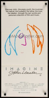 9m880 IMAGINE Aust daybill '88 classic self portrait artwork by former Beatle John Lennon!