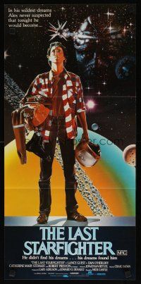 9m892 LAST STARFIGHTER Aust daybill '84 Lance Guest, great sci-fi art by Charles de Mar!