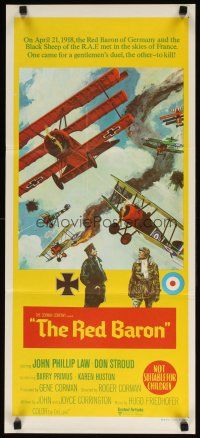 9m994 VON RICHTHOFEN & BROWN Aust daybill '71 Corman directed, art of WWI airplanes in dogfight!