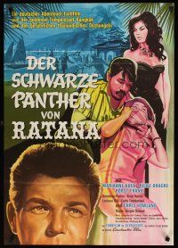 9m455 BLACK PANTHER OF RATANA German '63 Der Schwarze Panther von Ratana, cool art!