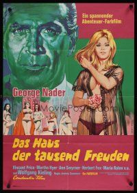 9m539 HOUSE OF 1000 DOLLS German '67 Vincent Price, Martha Hyer, traffic in human flesh!