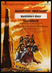 9m568 MacKENNA'S GOLD German '69 Gregory Peck, Omar Sharif, Telly Savalas & Julie Newmar!