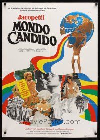 9m581 MONDO CANDIDO German '75 Gualtiero Jacopetti, cool images from Italian comedy!