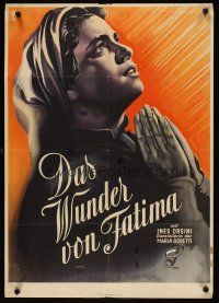 9m595 OUR LADY OF FATIMA German '51 religious WEM art, Ines Orsini, Fernando Rey!