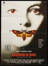 9m629 SILENCE OF THE LAMBS German '90 great image of Jodie Foster with moth over mouth!