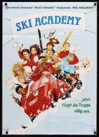 9m631 SKI PATROL German '90 Roger Rose, wacky artwork of cast on snowmobile!