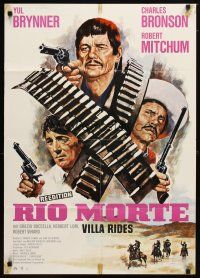 9m659 VILLA RIDES German R70s art of Yul Brynner as Pancho & Robert Mitchum, Sam Peckinpah