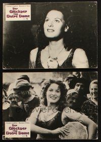 9m418 HUNCHBACK OF NOTRE DAME 2 German LCs R80s Victor Hugo, images of pretty Maureen O'Hara!