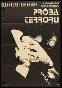 9m225 EXPERIMENT IN TERROR Polish 23x33 '71 Glenn Ford, Lee Remick, different Jakub Erol art!
