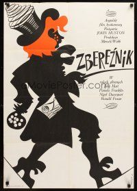 9m330 SINFUL DAVEY Polish 23x33 '73 John Huston, cool Jerzy Treutler artwork!