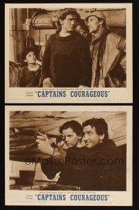 9p861 CAPTAINS COURAGEOUS 2 LCs R62 Spencer Tracy, Freddie Bartholomew, John Carradine, classic!