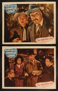 9p896 GOLDEN EYE 2 LCs '48 Roland Winters as Asian detective Charlie Chan, Victor Sen Young