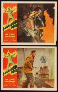 9p905 INDESTRUCTIBLE MAN 2 LCs '56 Lon Chaney Jr. as inhuman, invincible, inescapable monster!