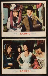 9p915 LADY L 2 LCs '66 sexy Sophia Loren with David Niven, members of the House of Pleasure!